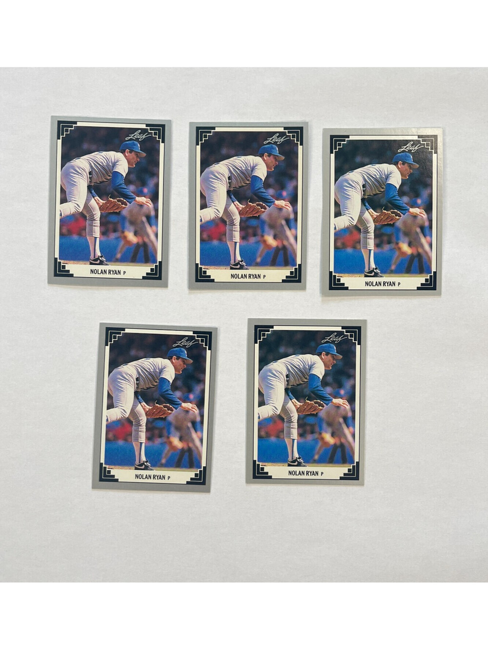 1991 Leaf Nolan Ryan Rangers Baseball 5 Card Lot